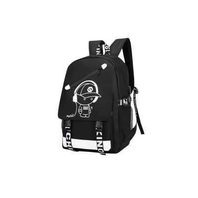 eCa PL157 Univerzální školní sportovní batoh s USB portem, 19 l, černá