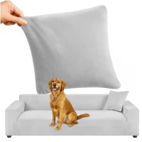 Ruhhy 26037 Elastický potah na rohovou pohovku 145-185 cm, polštář 45 x 45 cm, tmavě šedá