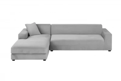 Ruhhy 26037 Elastický potah na rohovou pohovku 145-185 cm, polštář 45 x 45 cm, tmavě šedá