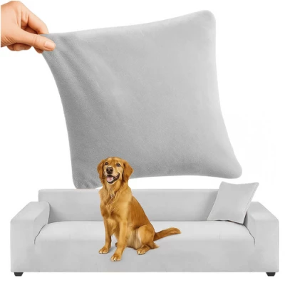 Ruhhy 26037 Elastický potah na rohovou pohovku 145-185 cm, polštář 45 x 45 cm, tmavě šedá