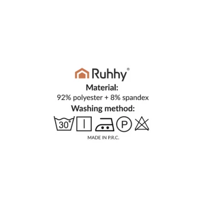 Ruhhy 26037 Elastický potah na rohovou pohovku 145-185 cm, polštář 45 x 45 cm, tmavě šedá
