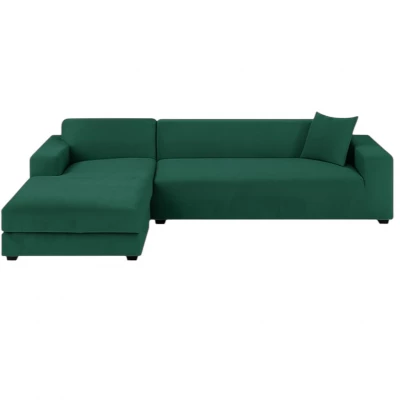 Ruhhy 26032 Elastický potah na rohovou pohovku 145-185 cm, polštář 45 x 45 cm, zelená