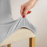 Ruhhy 25991 Elastický potah na židli 6 ks, světle šedá