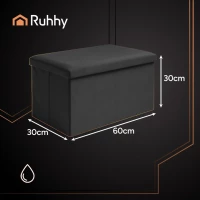 Ruhhy 25995 Taburet skládací látkový, 80 kg, 60 x 30 x 30 cm, černá