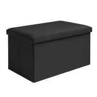 Ruhhy 25995 Taburet skládací látkový, 80 kg, 60 x 30 x 30 cm, černá