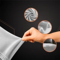 Ruhhy 26182 Elastický poťah na rohovú pohovku 190 - 230 cm, vankúš 45 x 45 cm, svetlošedá