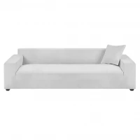 Ruhhy 26182 Elastický poťah na rohovú pohovku 190 - 230 cm, vankúš 45 x 45 cm, svetlošedá