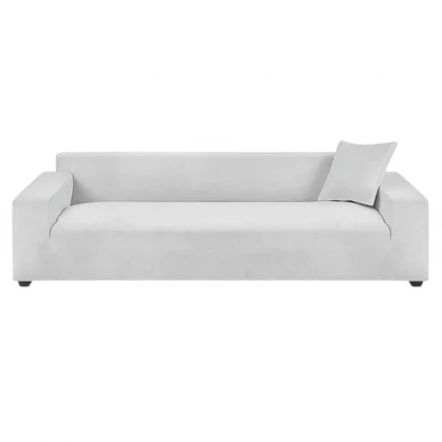 Ruhhy 26182 Elastický poťah na rohovú pohovku 190 - 230 cm, vankúš 45 x 45 cm, svetlošedá