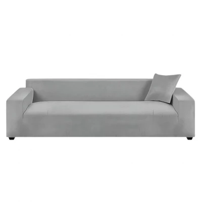 Ruhhy 26181 Elastický poťah na rohovú pohovku 190 -230 cm, vankúš 45 x 45 cm, tmavosivý
