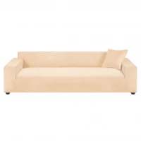 Ruhhy 26184 Elastický potah na rohovou pohovku 190 -230 cm, polštář 45 x 45 cm, béžová