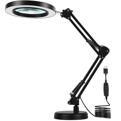 APT ZD144 Multifunkční kosmetická lampa s lupou 12W, USB, černá