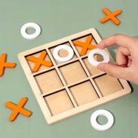 Pronett XJ5316 Piškvorky, drevené puzzle červené a biele
