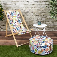 CMP HD7213 Nafukovací taburet 55 x 25 cm, květovaný