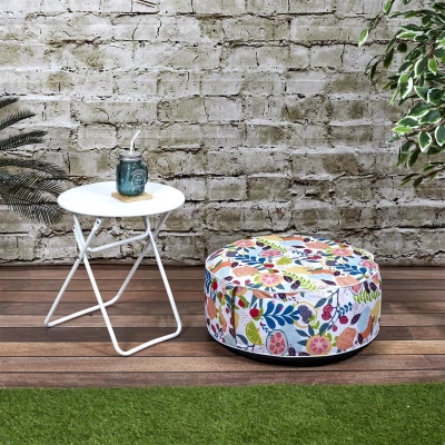 CMP HD7213 Nafukovací taburet 55 x 25 cm, květovaný