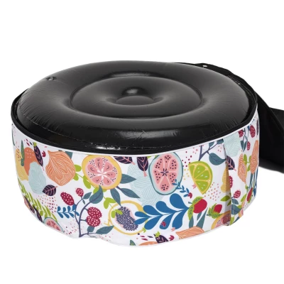 CMP HD7213 Nafukovací taburet 55 x 25 cm, květovaný