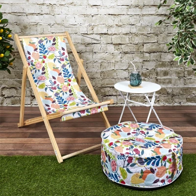 CMP HD7213 Nafukovací taburet 55 x 25 cm, květovaný