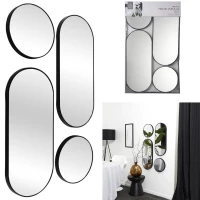 CMP HD0401 Sada 4 zrcadel Deco, černá