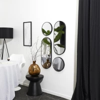 CMP HD0401 Sada 4 zrcadel Deco, černá