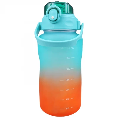 Foxter 2572 Láhev na vodu s denním pitným režimem 1500 ml oranžová a modrá