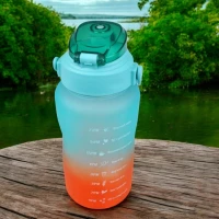 Foxter 2572 Láhev na vodu s denním pitným režimem 1500 ml modrorůžová