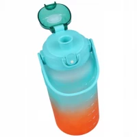 Foxter 2572 Láhev na vodu s denním pitným režimem 1500 ml modrorůžová