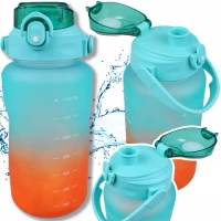 Foxter 2572 Láhev na vodu s denním pitným režimem 1500 ml modrorůžová