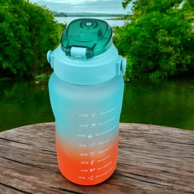 Foxter 2572 Láhev na vodu s denním pitným režimem 1500 ml modrorůžová