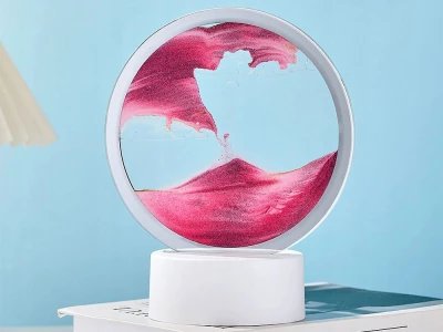 Verk 12383 Pohyblivý obraz s dynamickým 3D pískem, růžový