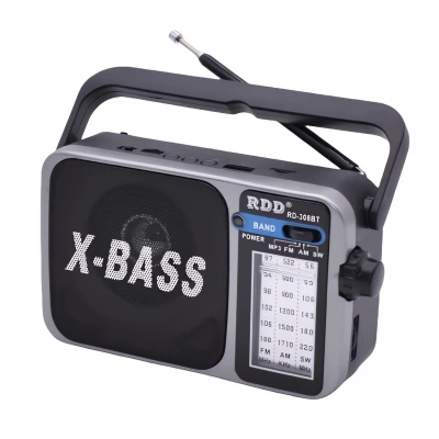 Verk 27544 Přenosné analogové rádio AM/FM/SW, Micro USB, 3.7V, 1200mAh, černošedé