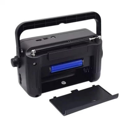 Verk 27544 Přenosné analogové rádio AM/FM/SW, Micro USB, 3.7V, 1200mAh, černošedé