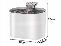 Verk 19489 Fontána pro domácí mazlíčky se senzorem pohybu, 2,2 L, bílá