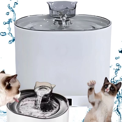 Verk 19489 Fontána pro domácí mazlíčky se senzorem pohybu, 2,2 L, bílá