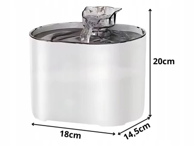 Verk 19489 Fontána pro domácí mazlíčky se senzorem pohybu, 2,2 L, bílá