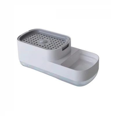 Verk 24599 Dávkovač mydla s držiakom na špongiu 400 ml, biely