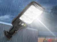 Verk 12371 Solárne pouličné osvetlenie so senzorom pohybu 1200mAh, 63 LED, čierne