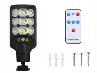 Verk 12372 Pouliční osvětlení solární s pohybovým senzorem 63 LED, černá