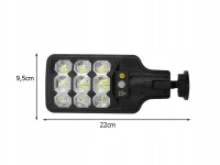 Verk 12372 Pouliční osvětlení solární s pohybovým senzorem 63 LED, černá