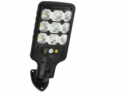 Verk 12372 Pouliční osvětlení solární s pohybovým senzorem 63 LED, černá