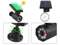 Verk 12374 Venkovní solární LED osvětlení se senzorem pohybu, 9 LED, imitace kamery
