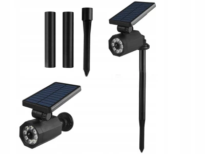Verk 12374 Venkovní solární LED osvětlení se senzorem pohybu, 9 LED, imitace kamery