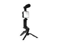 Verk 27334 Stativ s mikrofonem a LED osvětlením, tripod
