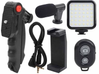 Verk 27334 Stativ s mikrofonem a LED osvětlením, tripod