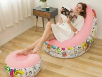 Verk 27533 Nafukovací relaxační křeslo s podnožkou, žluté