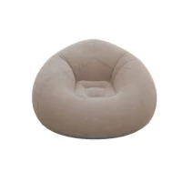 Verk 27535 Nafukovací relaxační sametové křeslo, hnědé