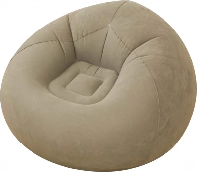 Verk 27535 Nafukovací relaxační sametové křeslo, hnědé
