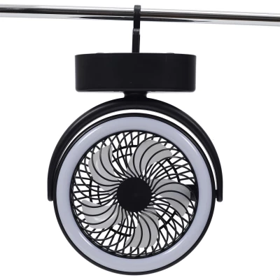 CMP VE6066 Závěsný ventilátor s LED osvětlením USB, černý