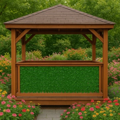 Gardlov 25343 Balkónová zástěna s tmavě zelenými listy 300 x 100 cm