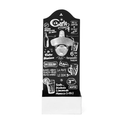 CMP KV7099 Nástěnný otvírák na lahve s odkapovou miskou, hnědý