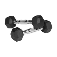 Rebel RBA-2325-01 Pogumované litinové činky HEX 2 x 1 kg