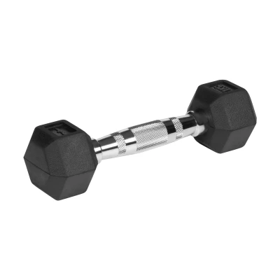 Rebel RBA-2325-01 Pogumované litinové činky HEX 2 x 1 kg